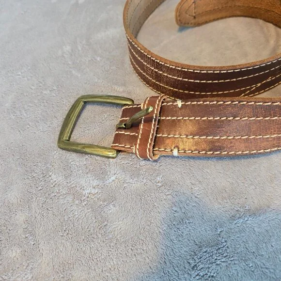 Lucky Brand leather belt brown men 34 waist - Picture 2 of 6